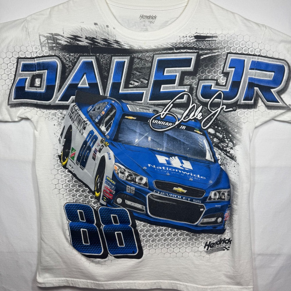 Hendrick Motorsports Dale Jr. #88 NASCAR Racing Graphic AOP T-Shirt Sz Large